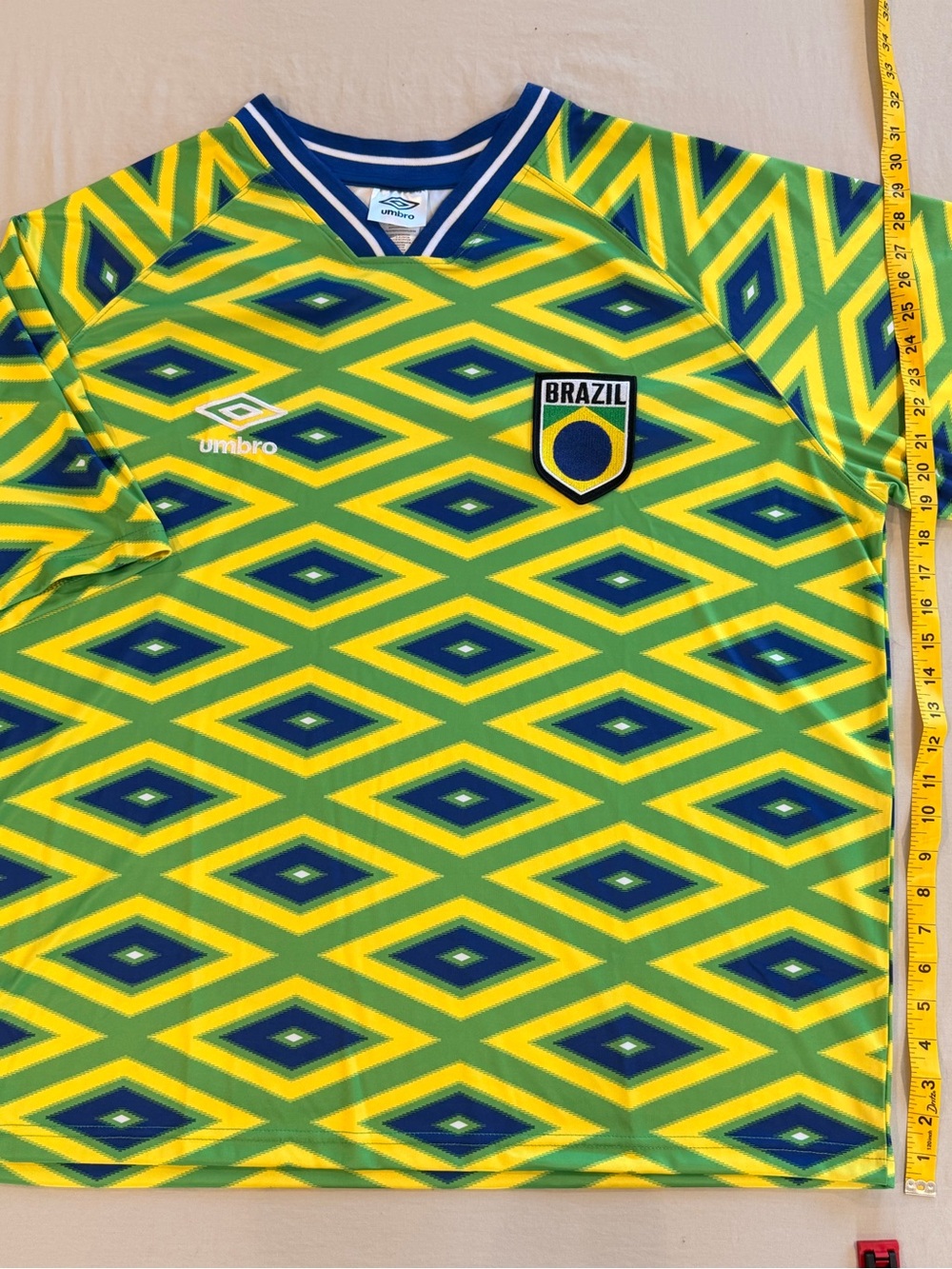 Umbro Brazil Oversized Vintage World Cup National Team Soccer Jersey Mens XL